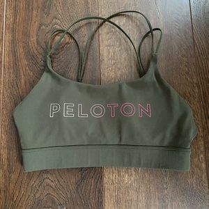 Women’s Olive Green strappy cadence Peloton sports bra